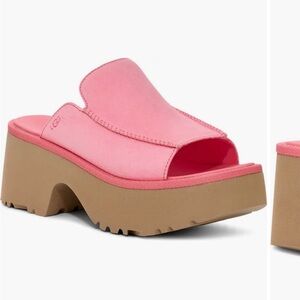 UGG Women's Pink Platform Mules